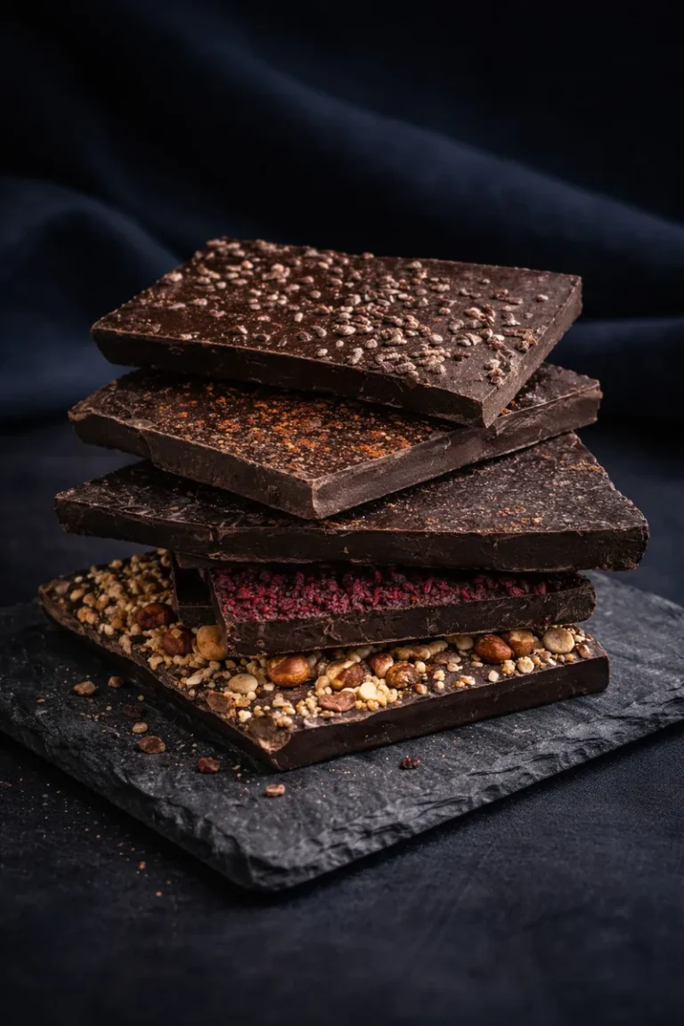 Plaque de chocolat noir artisanal